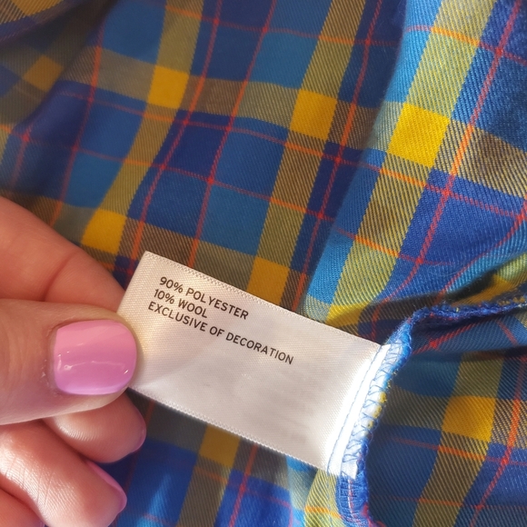 Duluth Trading Company Alaskan Hardgear Midnight Sun Shirt Blue Aster Plaid NWOT - Picture 4 of 16